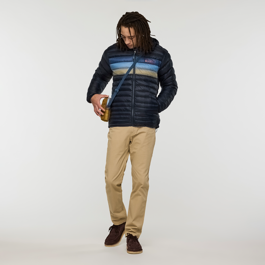Fuego Down Hooded Jacket - Men's - Carbon Stripes - US 6055