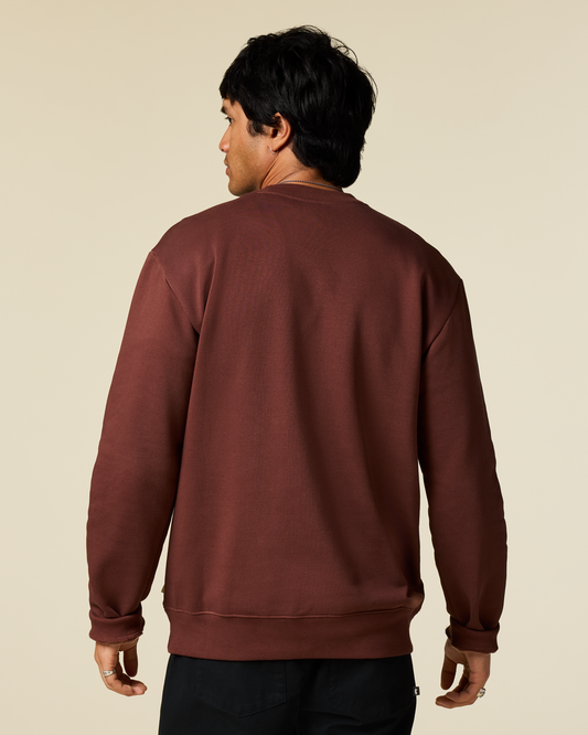 Trail To Sea Crew Sweatshirt - Men's - Sepia - US 5680