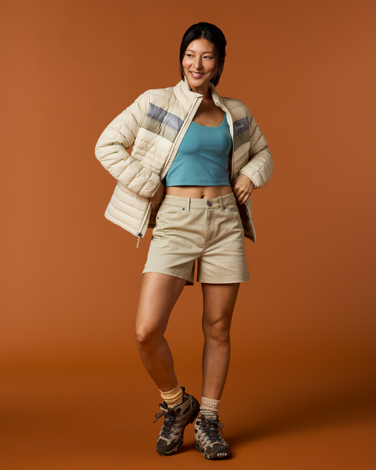 Fuego Down Jacket - Women's - Cream Stripes - US 2561