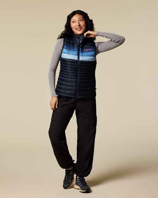 Fuego Down Vest - Women's - Carbon Stripes - US 6956