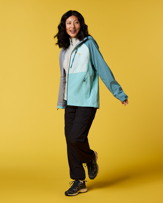 Impermeo 3L Hooded Shell Jacket - Women's - Everglade/Tide Pool - US 6967