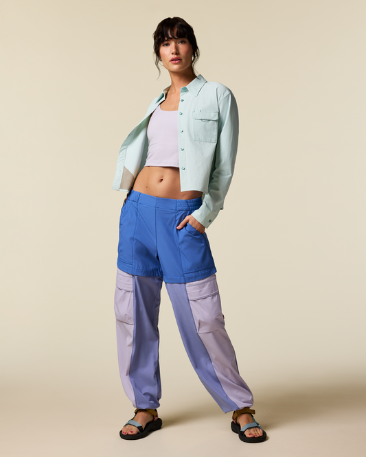 Losdos Zip-Off Pant - Women's - Azure/Aster - US 9177