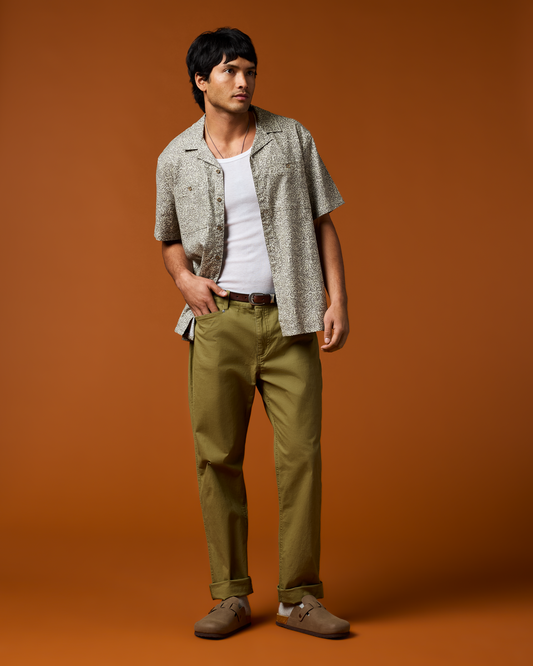 Afuera Button Up Shirt - Print - Men's - Cenotes Mineral - US 3645