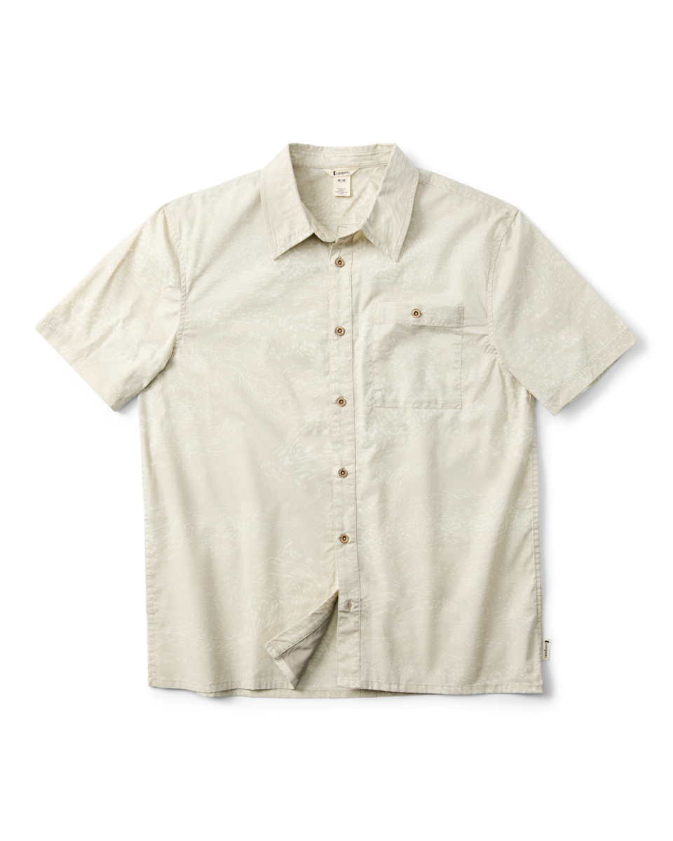 Estival Button Up Shirt - Print - Men's - Waves Mineral - US 1306