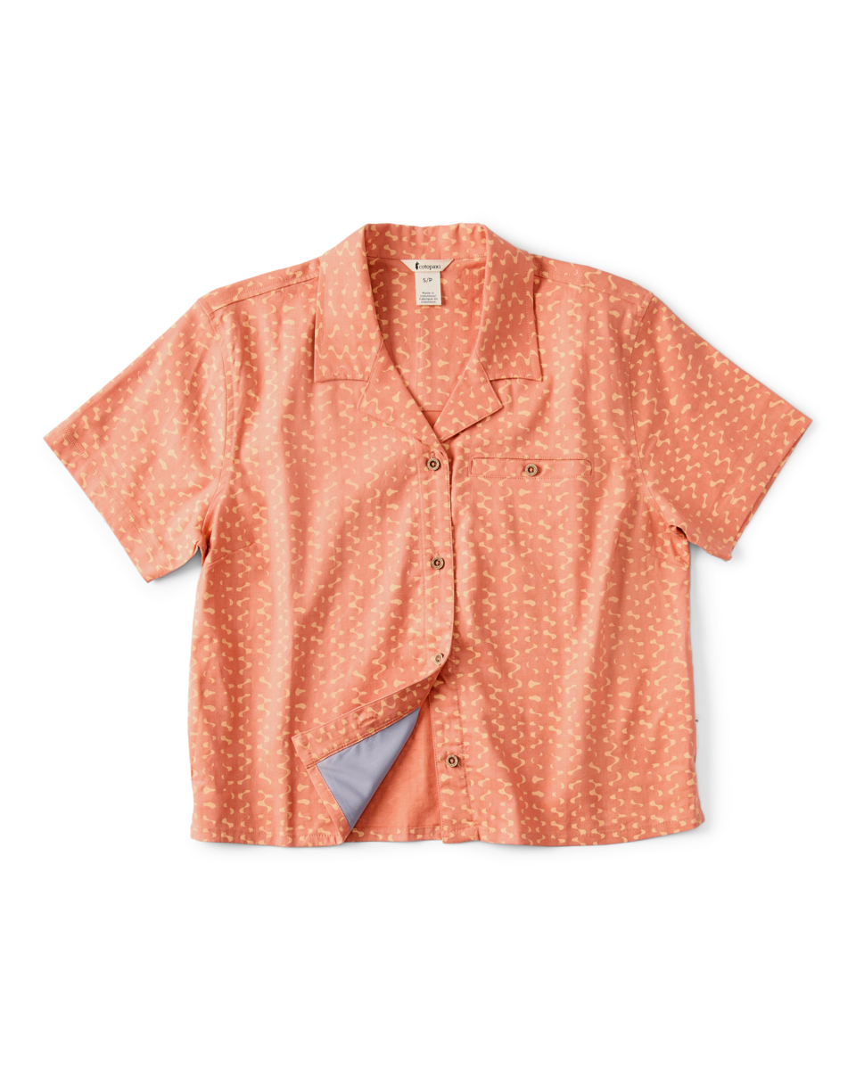 Afuera Button Up Shirt - Print - Women's - Shimmer Cantaloupe - US 6039