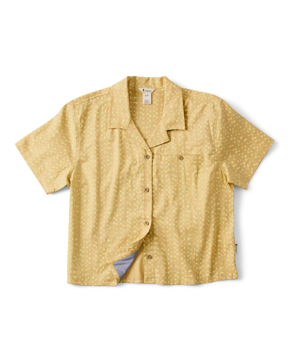 Afuera Button Up Shirt - Print - Women's - Shimmer Honeydew - US 7135