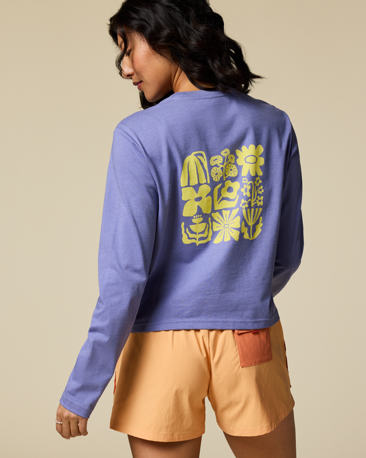 Flower Patch Long-Sleeve T-Shirt - Women's - Aster - US 9207