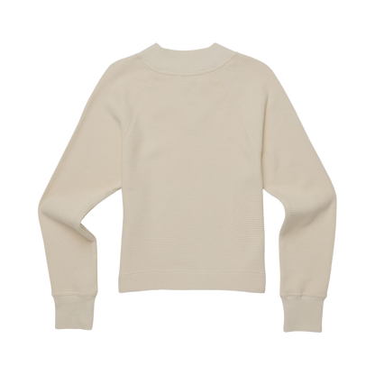 Atajo Long-Sleeve Waffle V-Neck - Women's - Cream - US 3840
