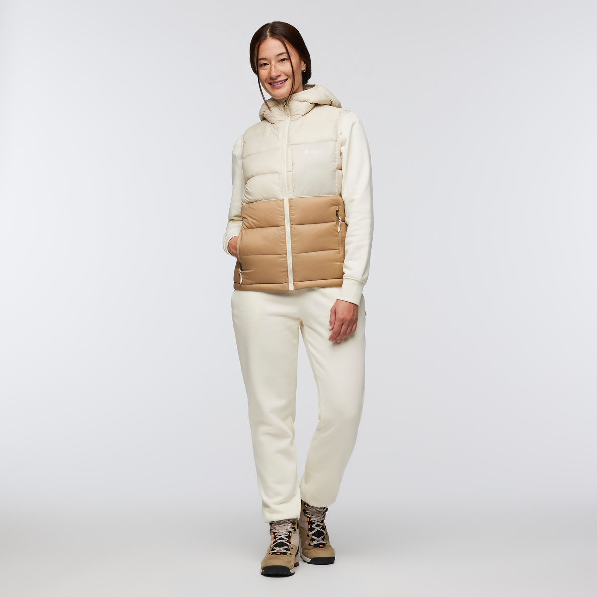 Fuego Max Down Vest - Women's - Cream/Khaki - US 7516