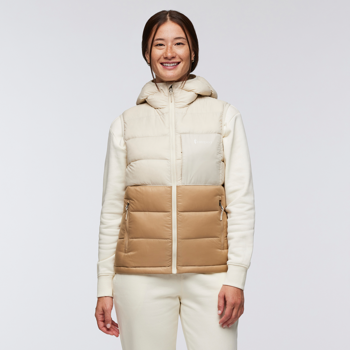 Fuego Max Down Vest - Women's - Cream/Khaki - US 7516