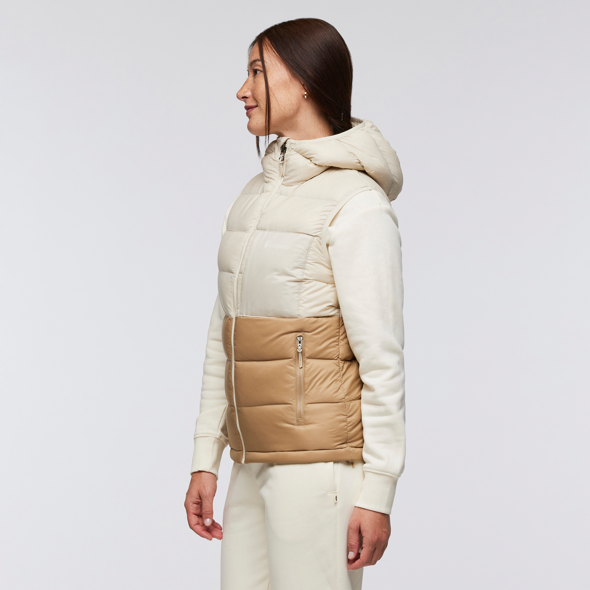 Fuego Max Down Vest - Women's - Cream/Khaki - US 7516