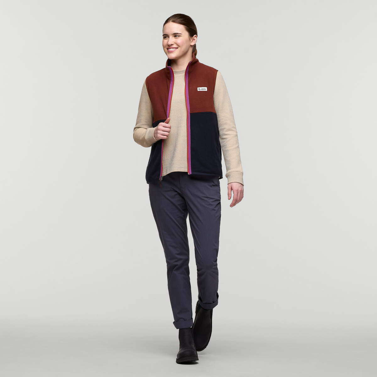 Amado Fleece Vest - Women's - Rusty/Carbon - US 8379