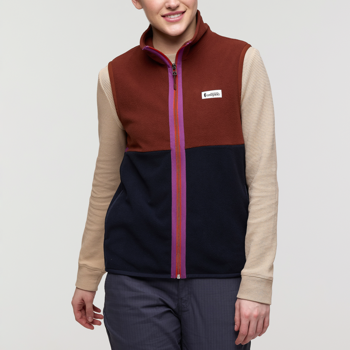 Amado Fleece Vest - Women's - Rusty/Carbon - US 8379