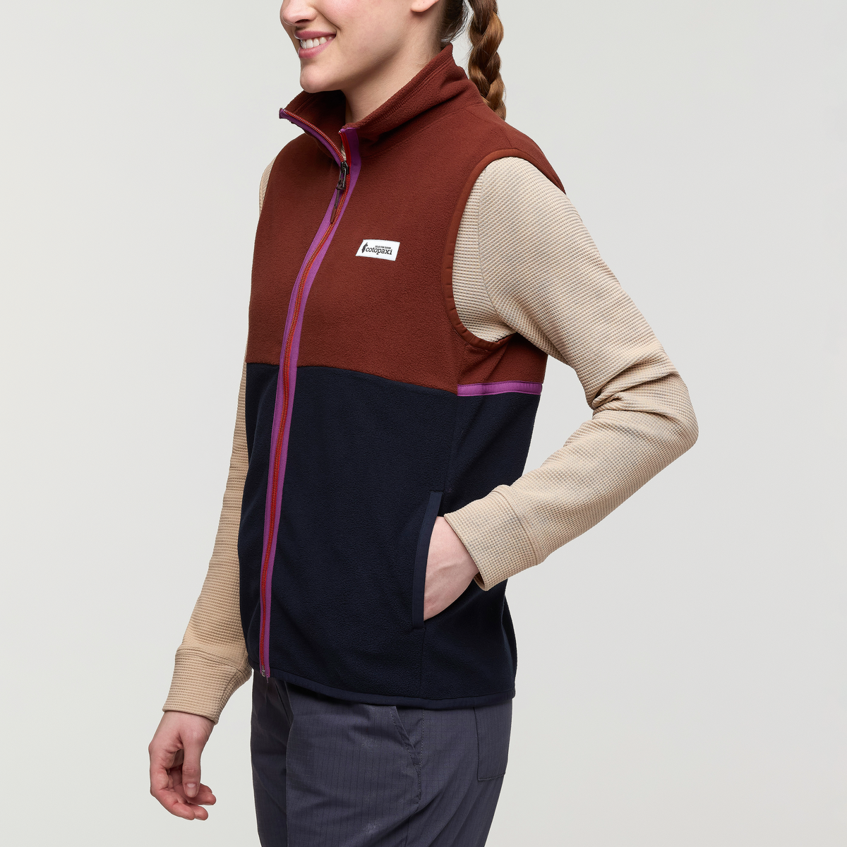 Amado Fleece Vest - Women's - Rusty/Carbon - US 8379
