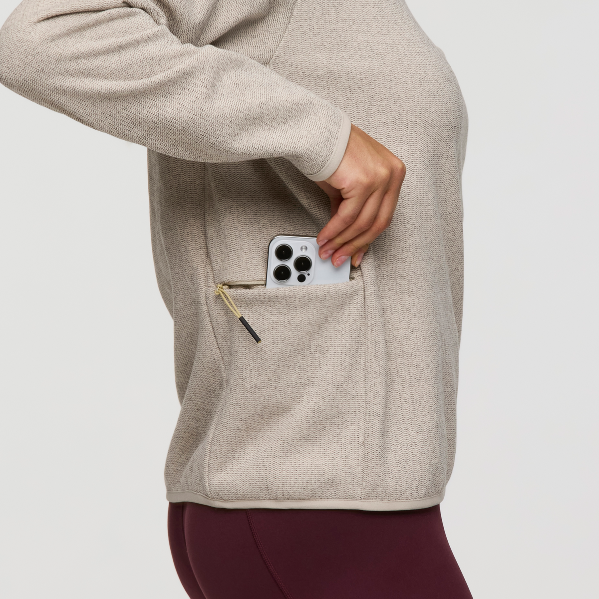 Envo Fleece Quarter-Zip Pullover - Women's - Heather Cream - US 8155