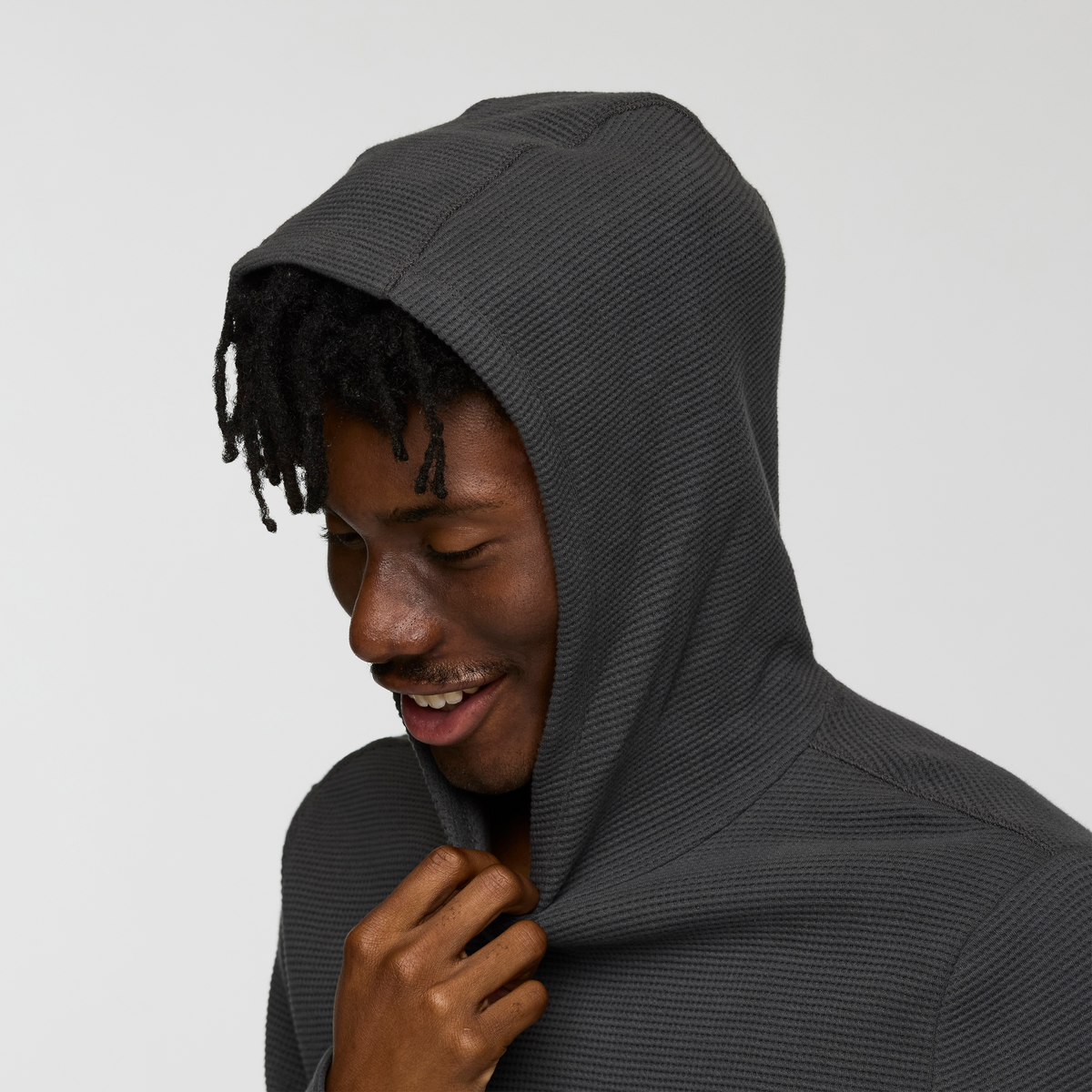 Atajo Long-Sleeve Waffle Hoodie - Men's - Charcoal - US 3320