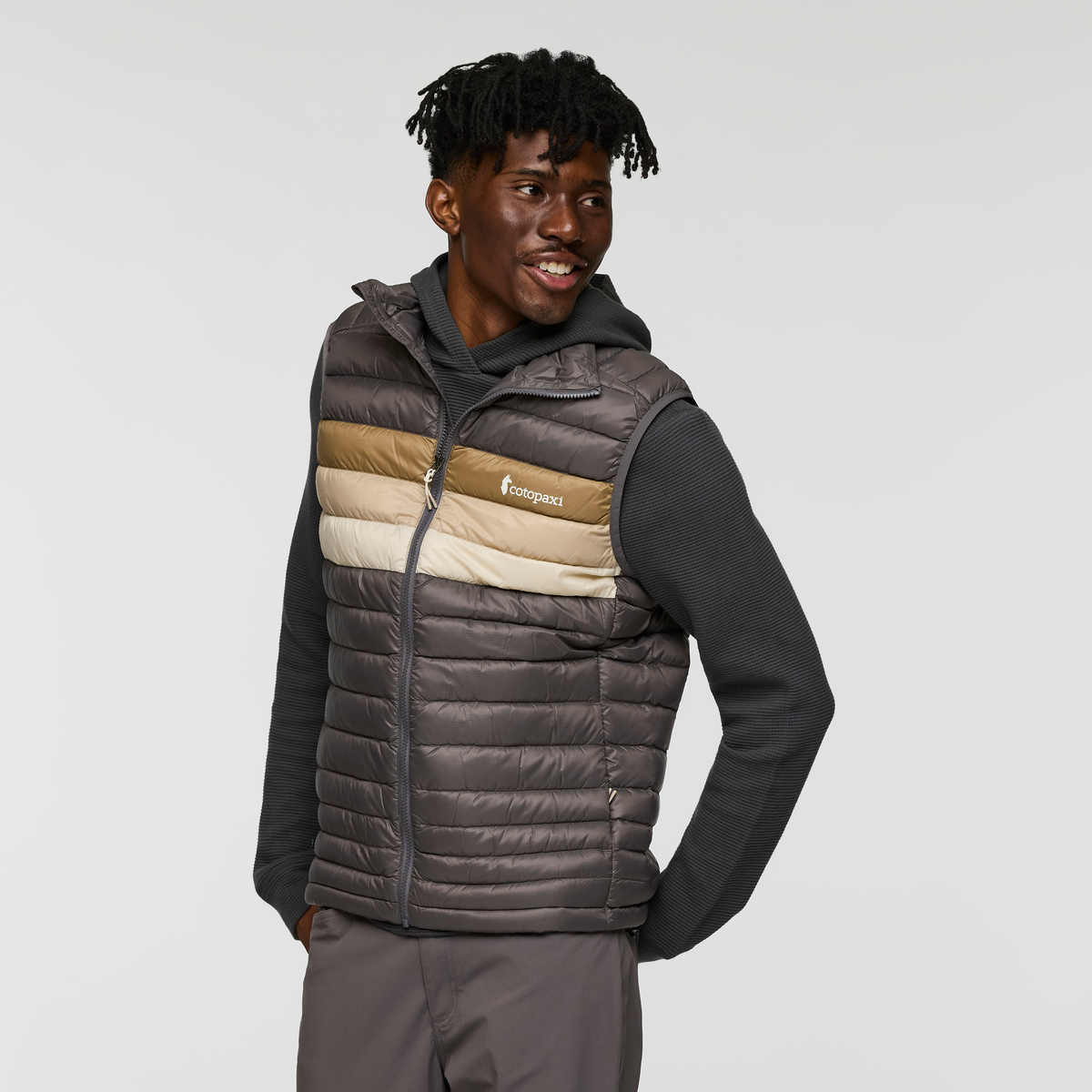 Fuego Down Vest - Men's - Cinder Stripes - US 4355