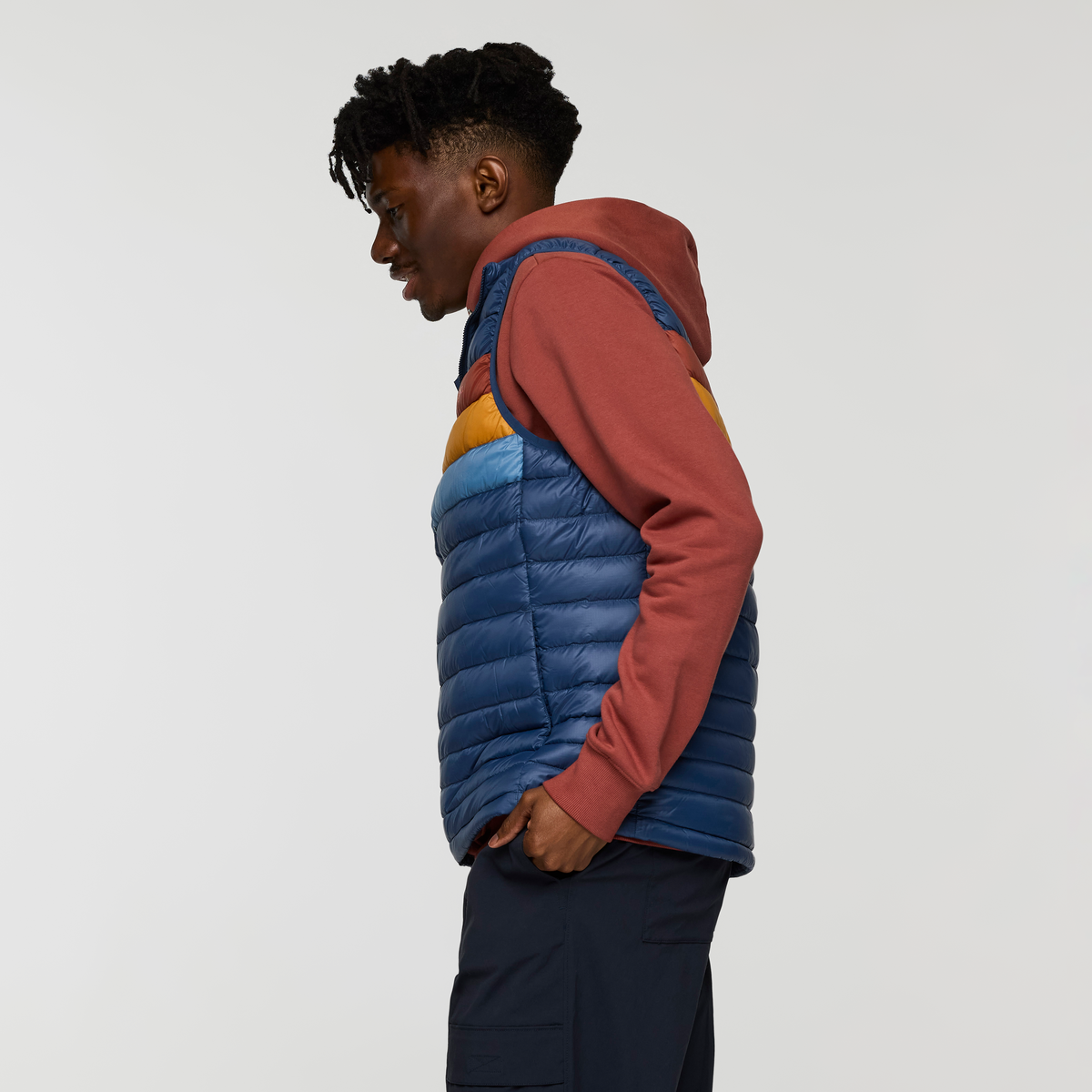 Fuego Down Vest - Men's - Deep Sea Stripes - US 2475