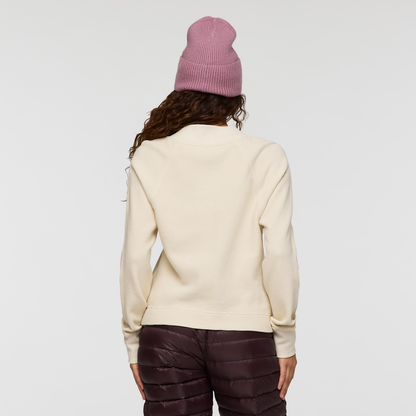 Atajo Long-Sleeve Waffle V-Neck - Women's - Cream - US 3840