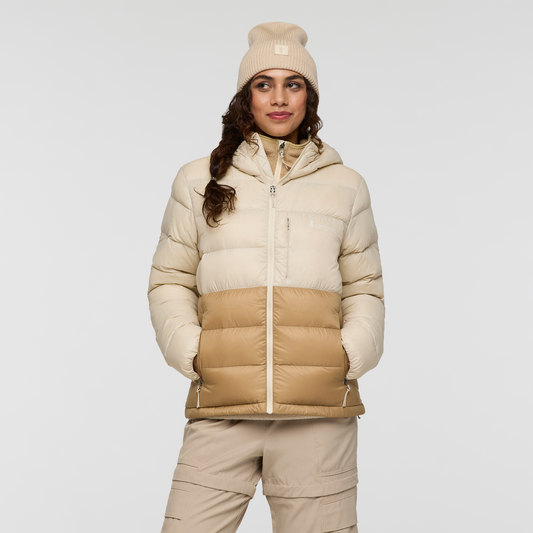 Fuego Max Down Hooded Jacket - Women's - Cream/Khaki - US 2042