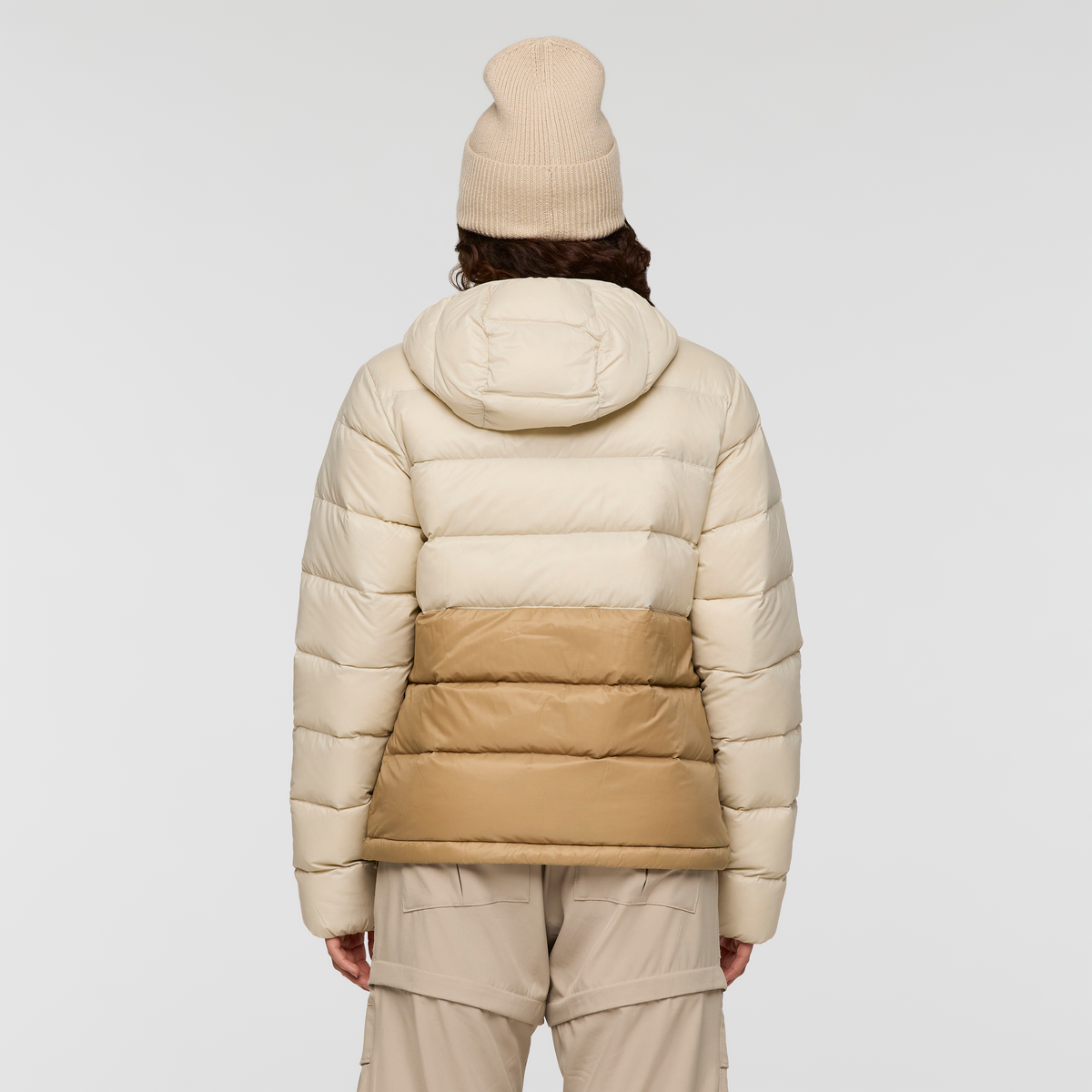 Fuego Max Down Hooded Jacket - Women's - Cream/Khaki - US 2042