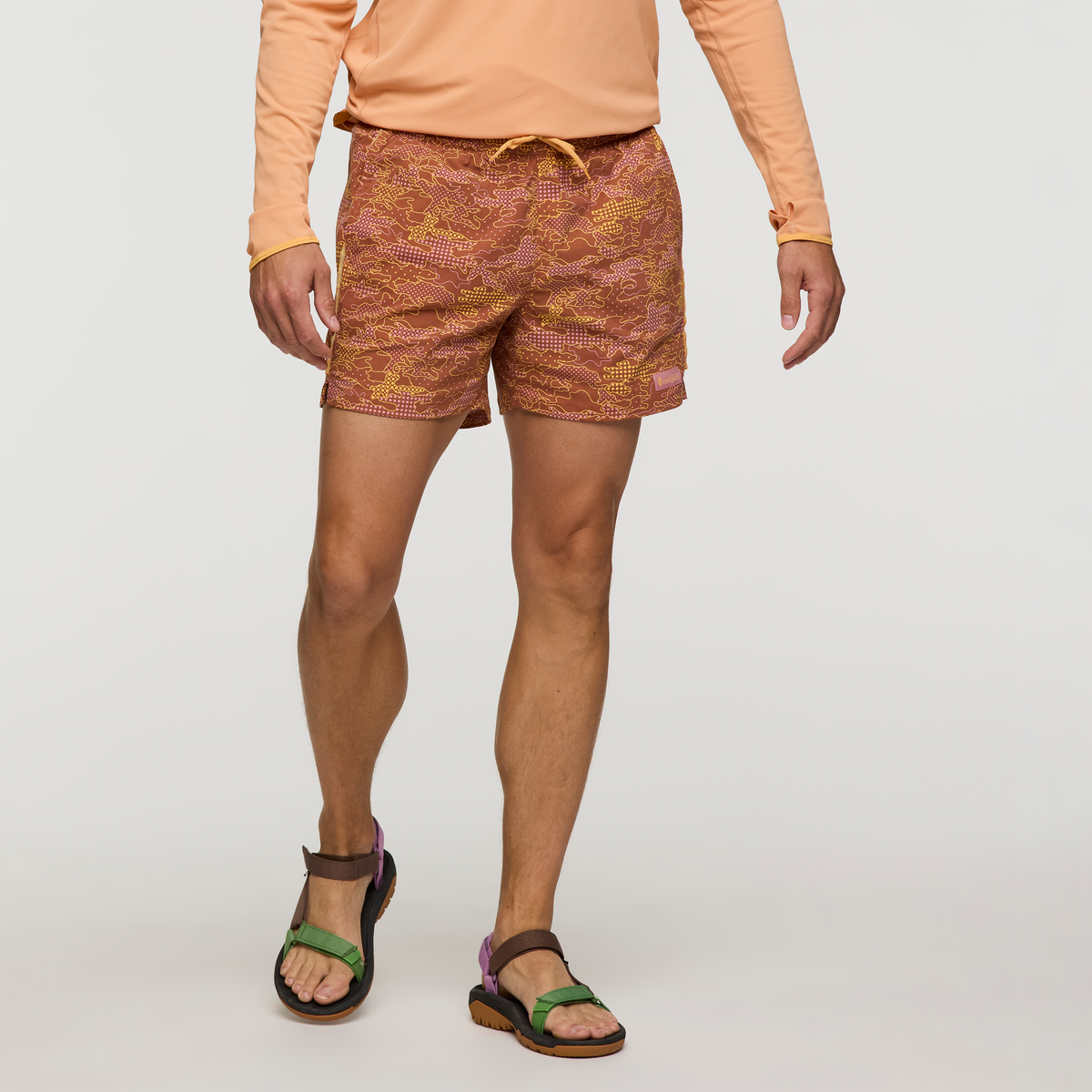 Brinco 5" Short - Print - Men's - Scenic Route Faded Brick - US 6244