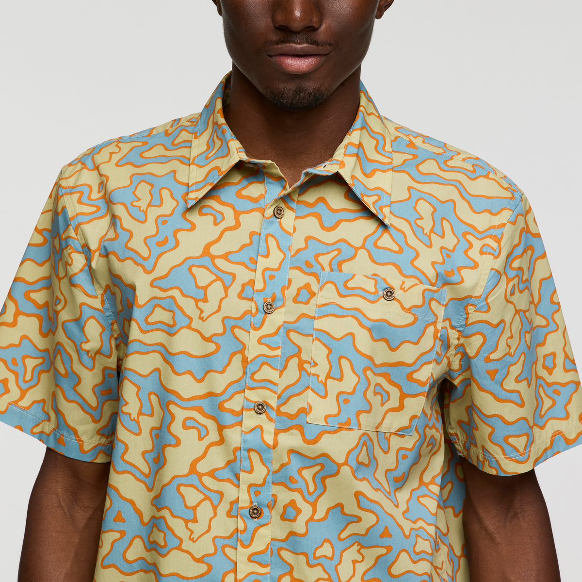Estival Button Up Shirt - Print - Men's - Island Llama Grain - US 4767
