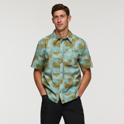 Estival Button Up Shirt - Print - Men's - Reflections Silver Leaf - US 5654
