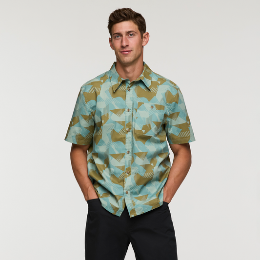 Estival Button Up Shirt - Print - Men's - Reflections Silver Leaf - US 5654