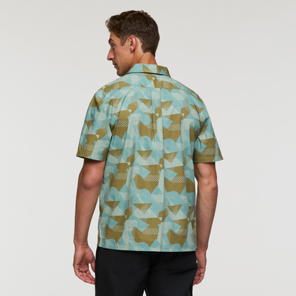 Estival Button Up Shirt - Print - Men's - Reflections Silver Leaf - US 5654