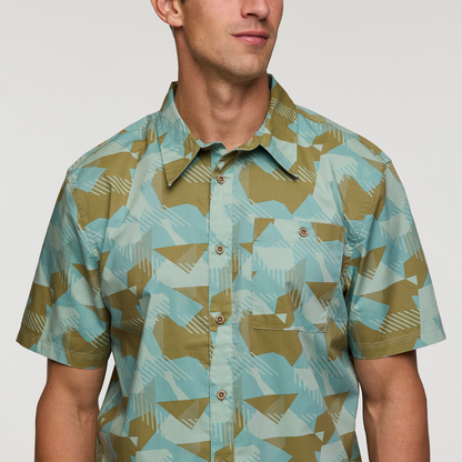 Estival Button Up Shirt - Print - Men's - Reflections Silver Leaf - US 5654