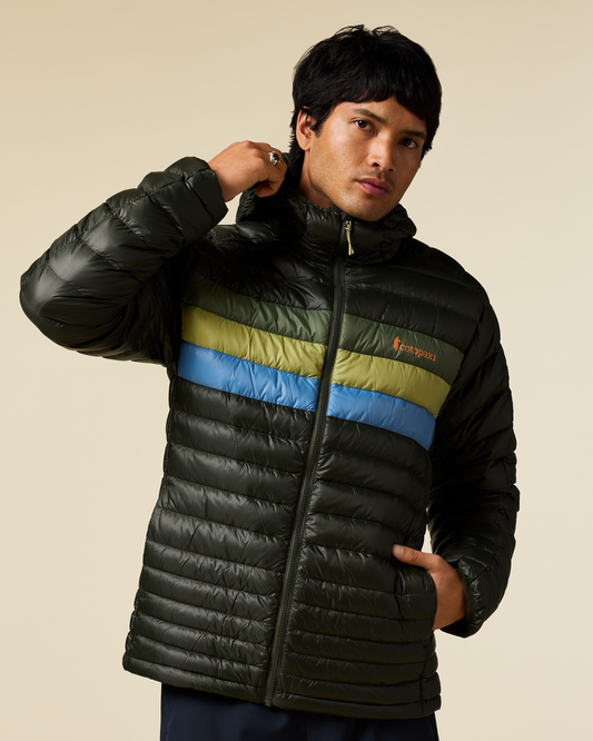 Fuego Down Hooded Jacket - Men's - Woods Stripes - US 7439