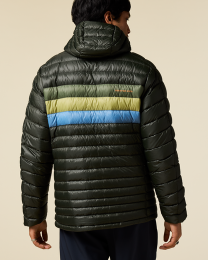 Fuego Down Hooded Jacket - Men's - Woods Stripes - US 7439