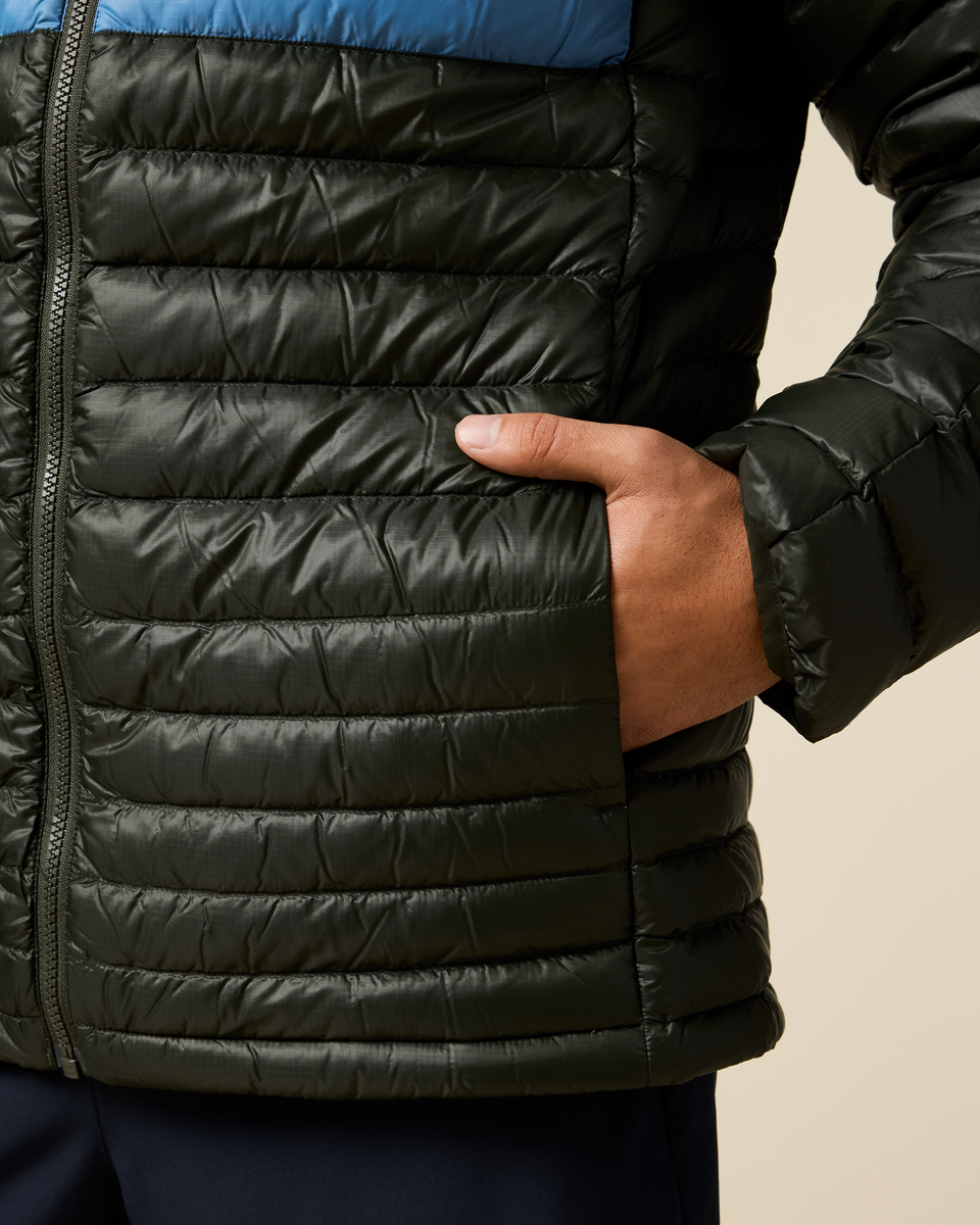 Fuego Down Hooded Jacket - Men's - Woods Stripes - US 7439