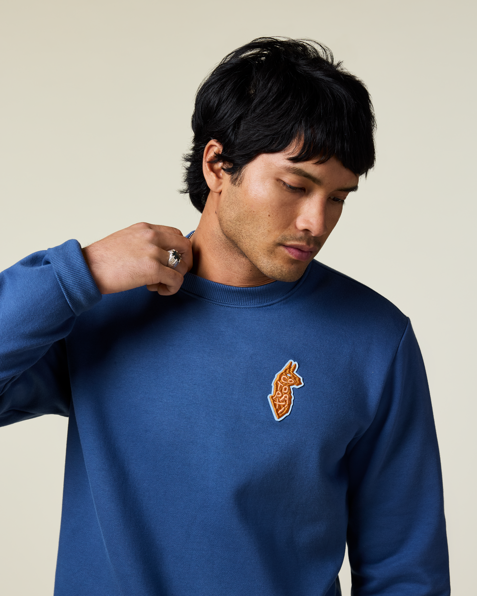 Lava Llama Crew Sweatshirt - Men's - Deep Sea - US 7389