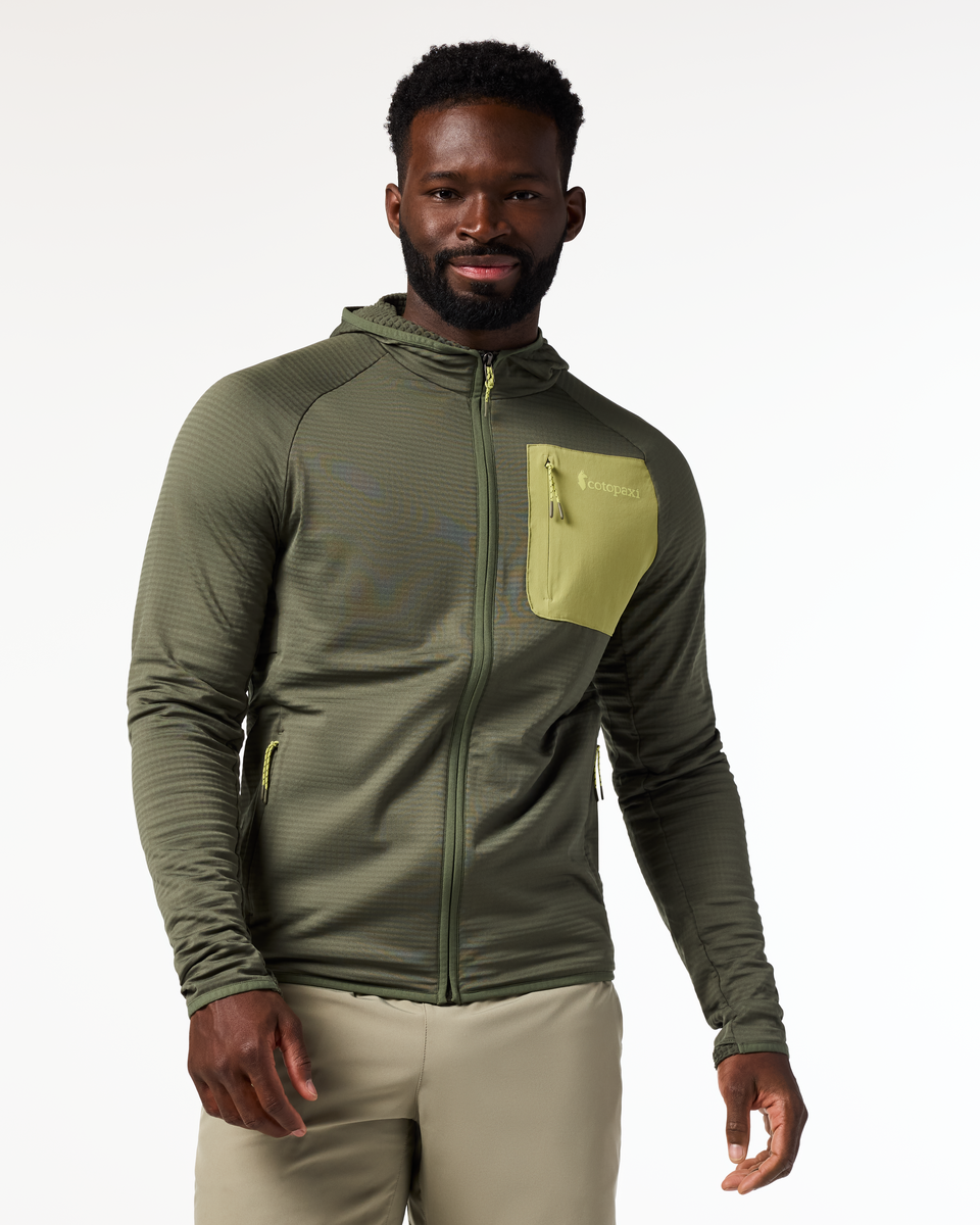 Otero Fleece Full-Zip Hooded Jacket - Men's - Fatigue - US 5376