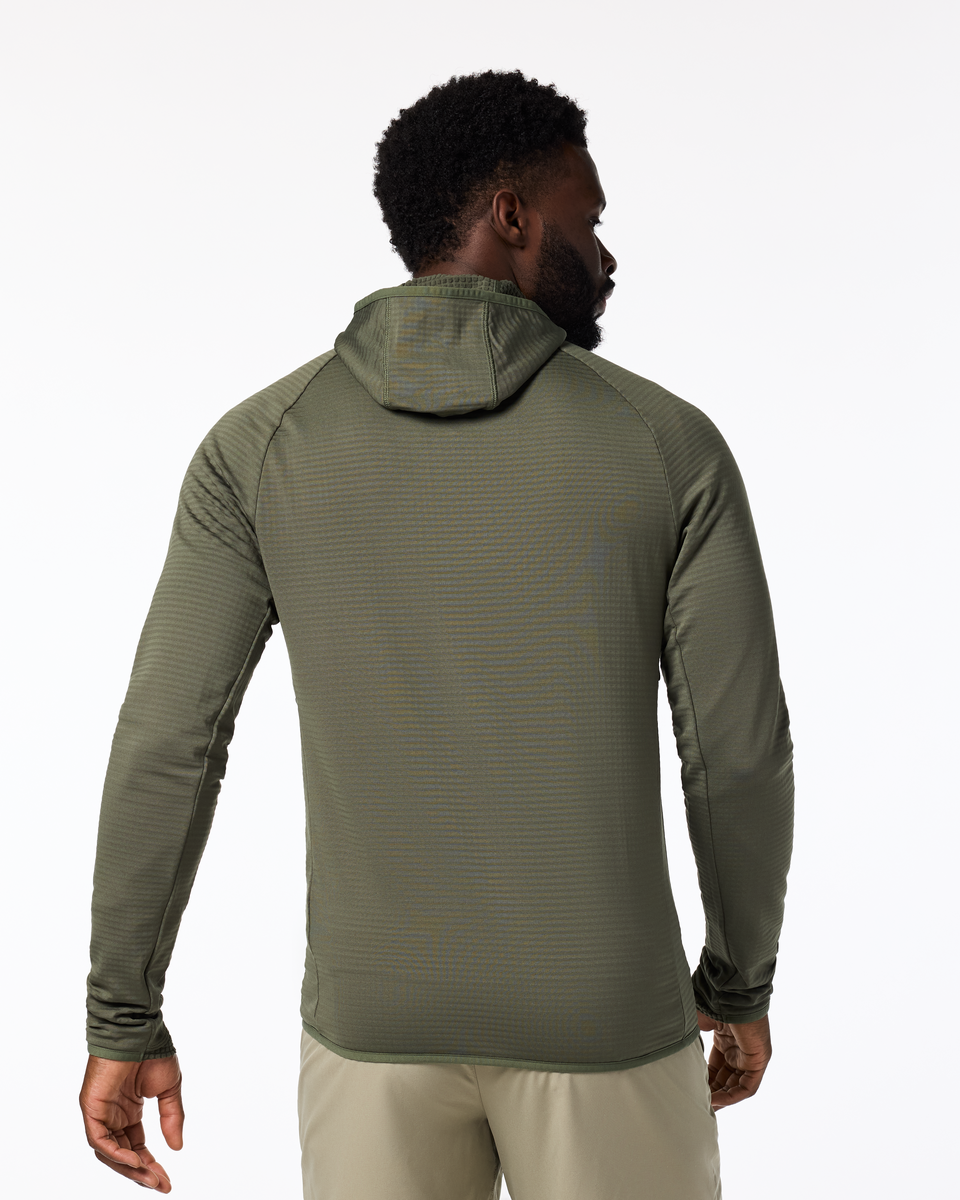 Otero Fleece Full-Zip Hooded Jacket - Men's - Fatigue - US 5376