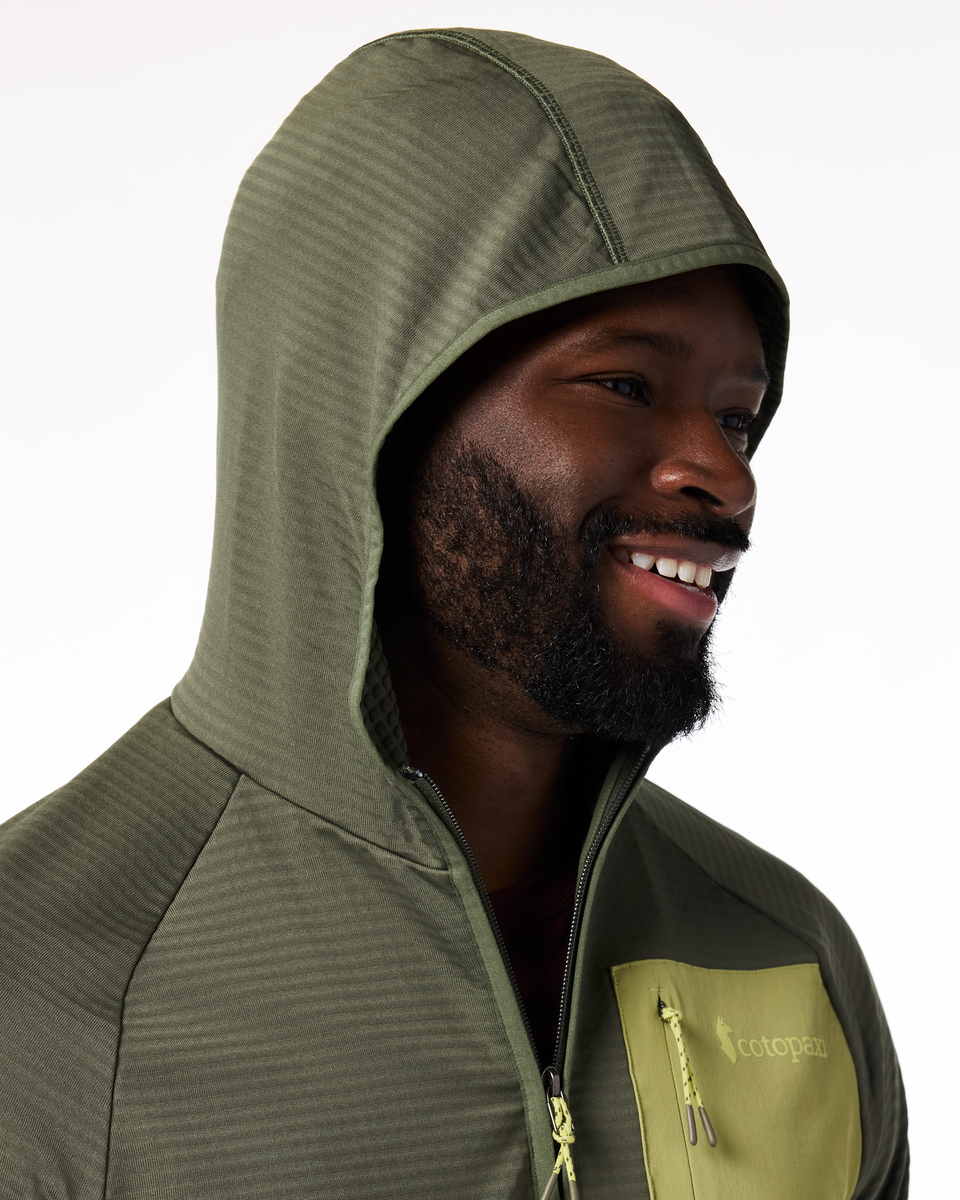 Otero Fleece Full-Zip Hooded Jacket - Men's - Fatigue - US 5376
