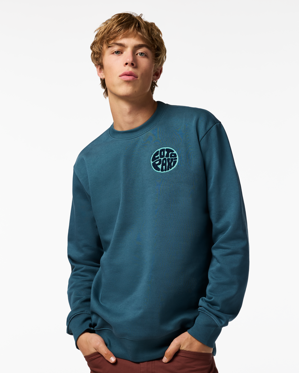 Trail To Sea Crew Sweatshirt - Men's - Ocean - US 1085