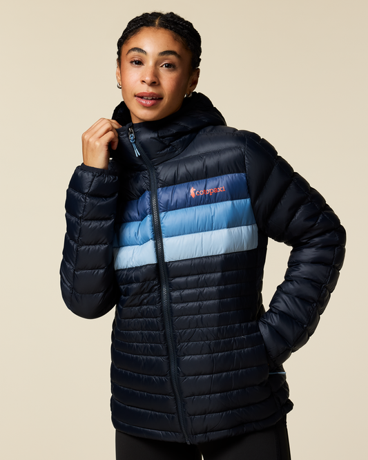 Fuego Down Hooded Jacket - Women's - Carbon Stripes - US 5819