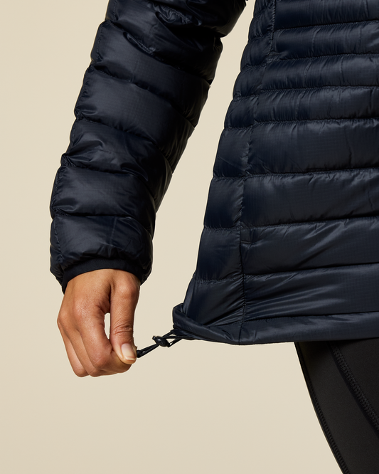 Fuego Down Hooded Jacket - Women's - Carbon Stripes - US 3813
