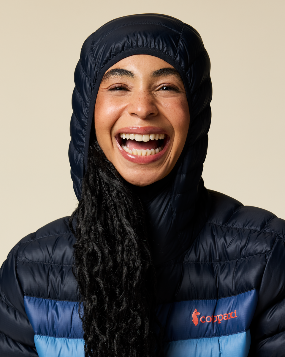 Fuego Down Hooded Jacket - Women's - Carbon Stripes - US 3813