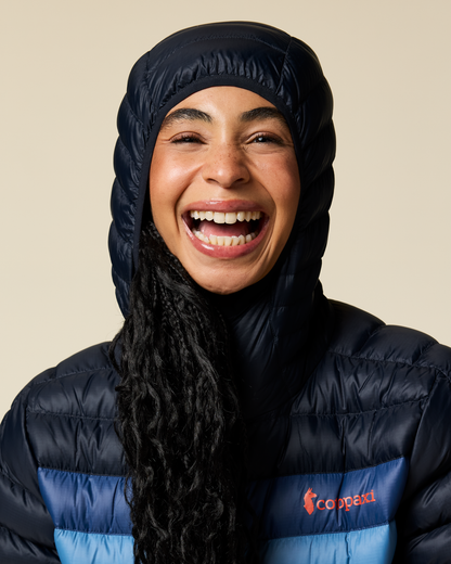 Fuego Down Hooded Jacket - Women's - Carbon Stripes - US 3813