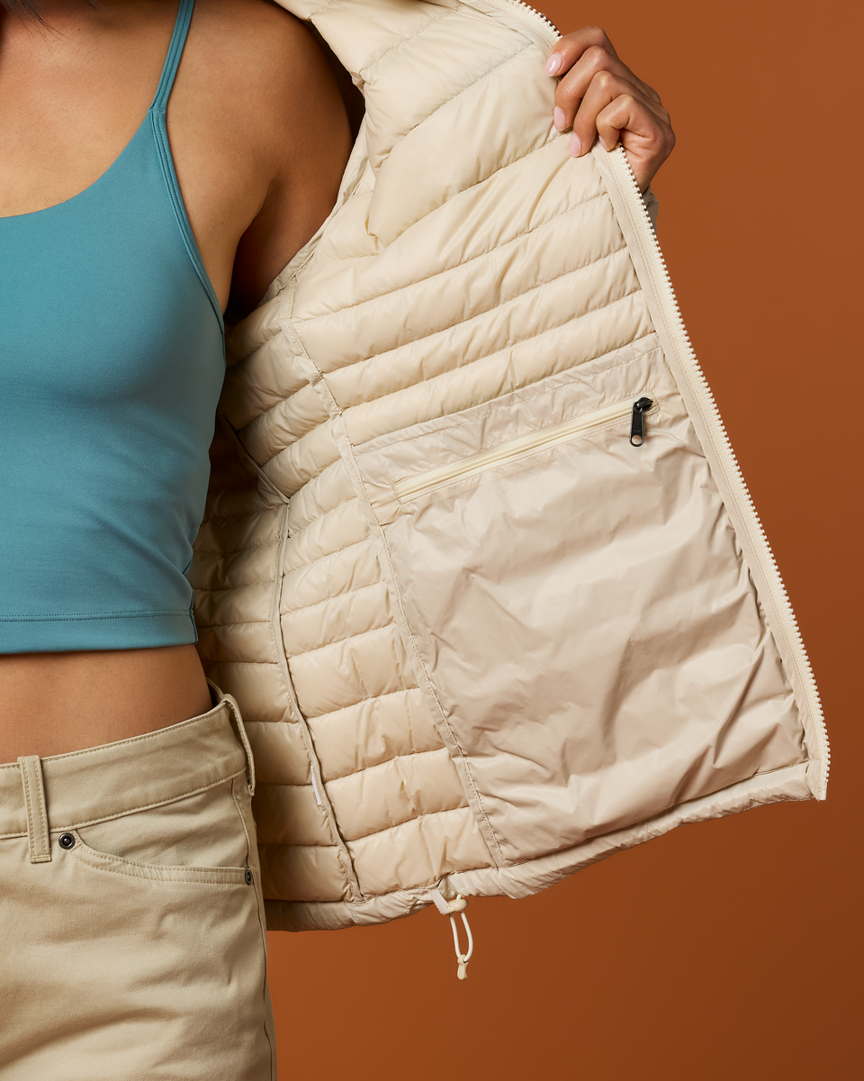 Fuego Down Jacket - Women's - Cream Stripes - US 9773