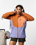 Impermeo 3L Hooded Shell Jacket - Women's - Whiskey/Aster - US 5369