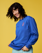 Lava Llama Crew Sweatshirt - Women's - Azure - US 4461