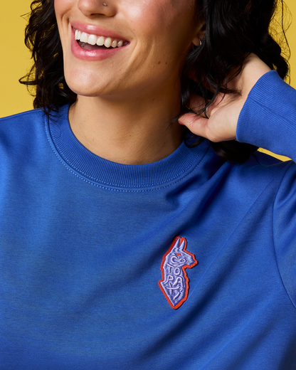 Lava Llama Crew Sweatshirt - Women's - Azure - US 4461