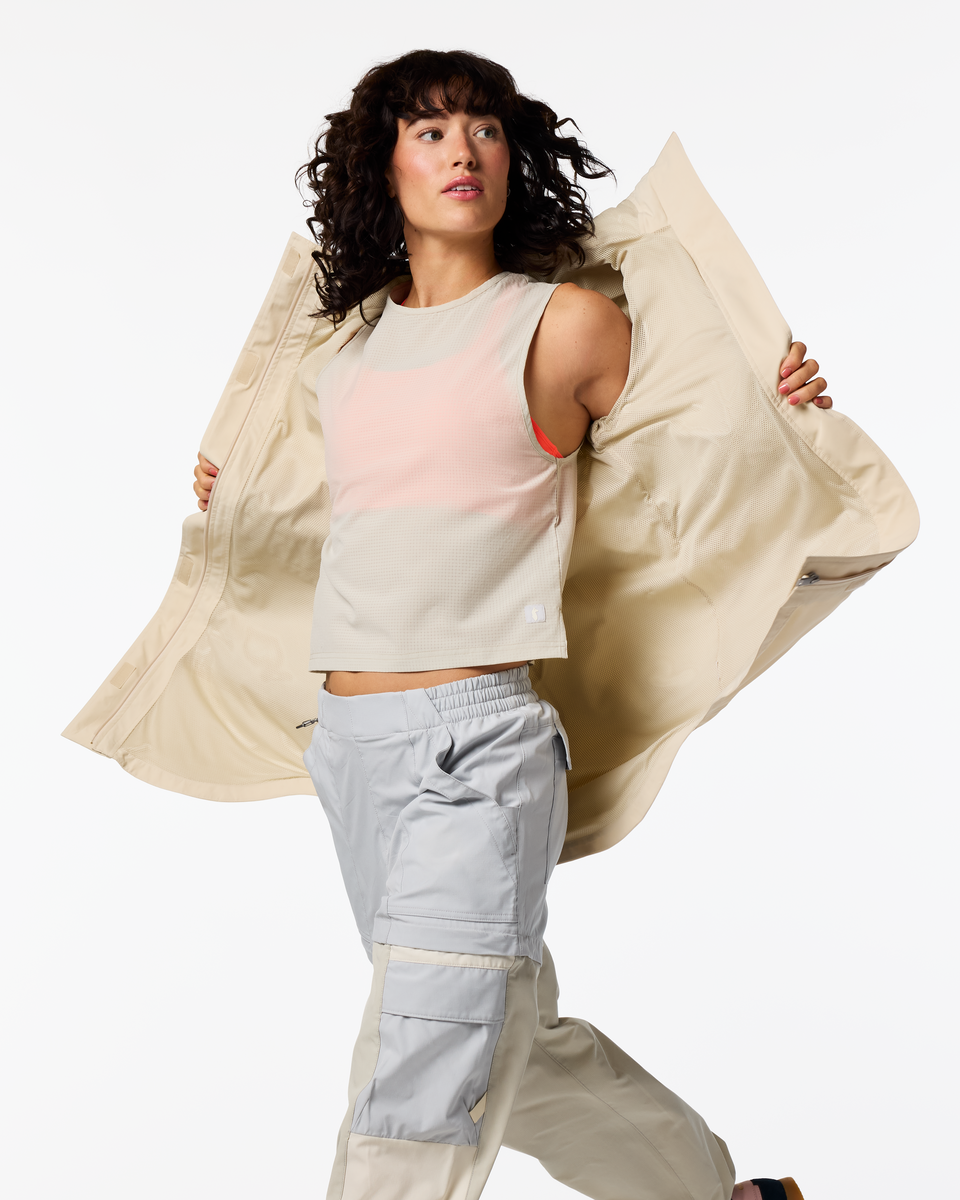 Rayu Rain Parka - Women's - Cream - US 9216