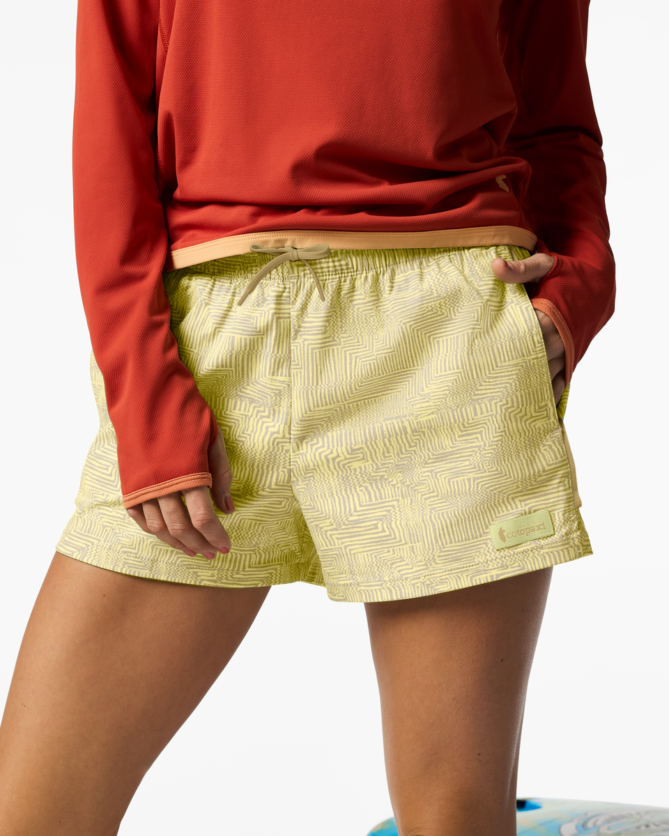 Brinco 3" Short - Print - Women's - Zen Garden Honeydew - US 8116