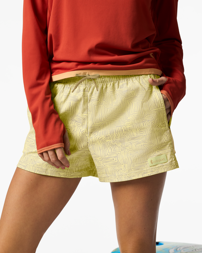 Brinco 3" Short - Print - Women's - Zen Garden Honeydew - US 8116